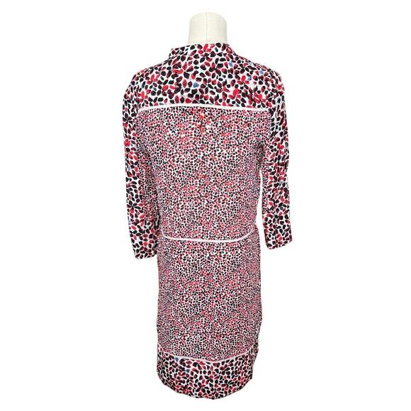 Reiss Anush Red Black White Abstract Print Dress Vintage Look Women’s | Size 4 - Picture 4 of 14